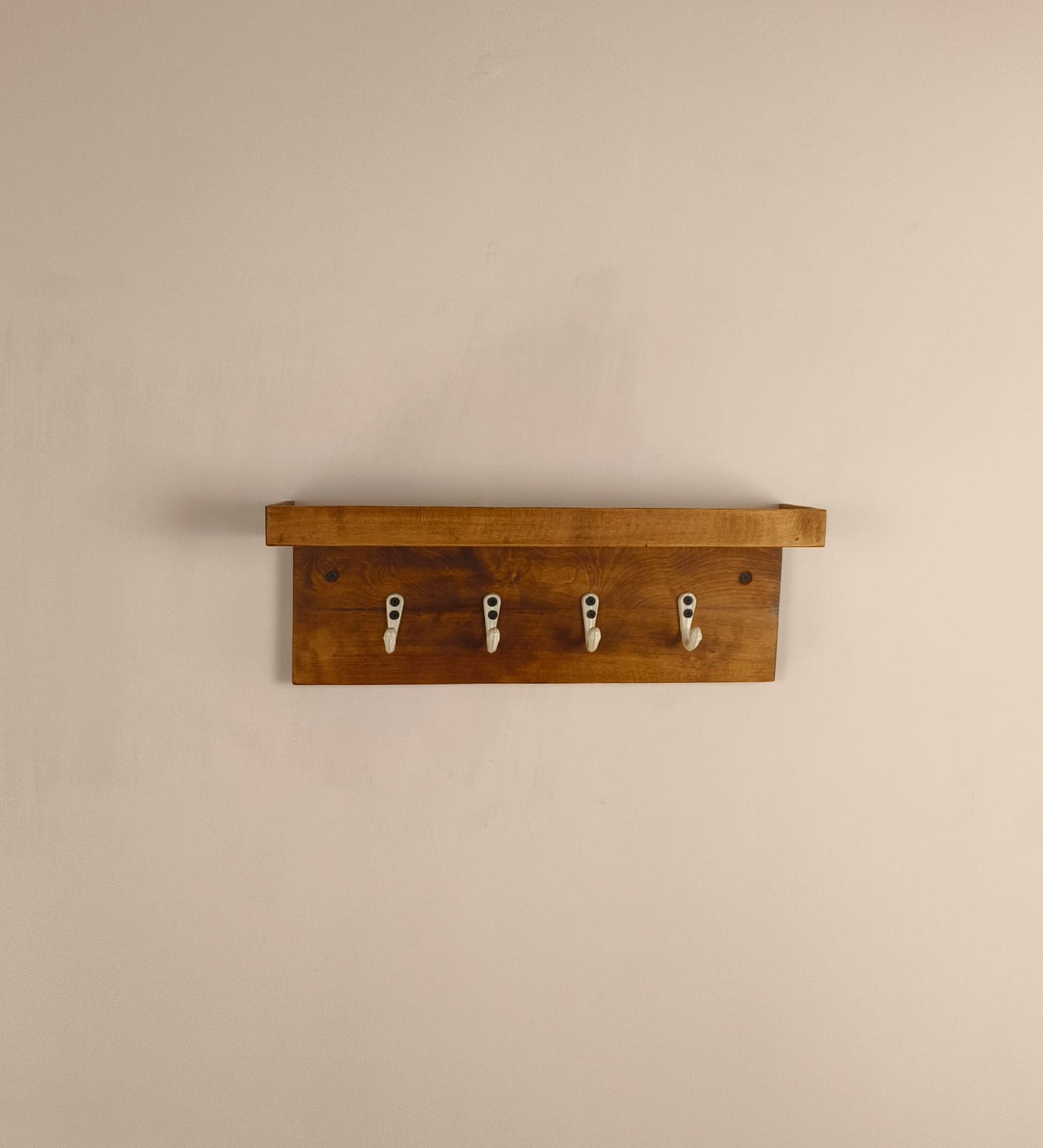 Hill Wooden Wall Shelf Organiser with Key Holders