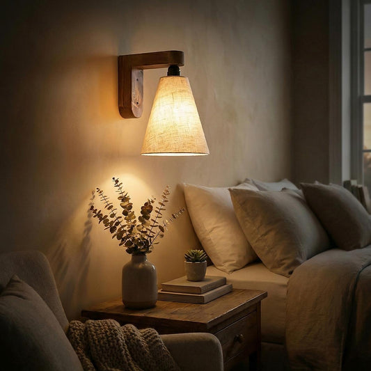 Stellar Brown Wooden Wall Light