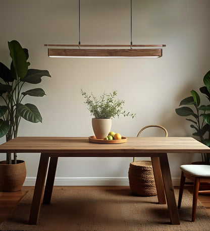 Smoke Deco 36 Brown Wooden LED Hanging Lamp