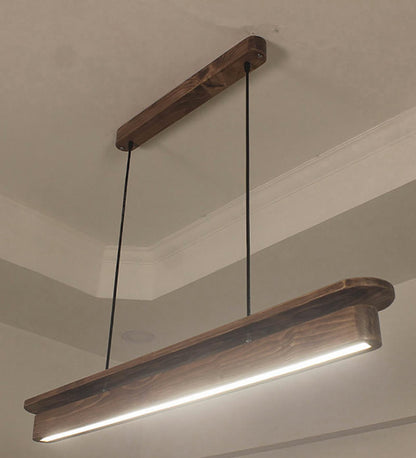 Smoke Deco 36 Brown Wooden LED Hanging Lamp