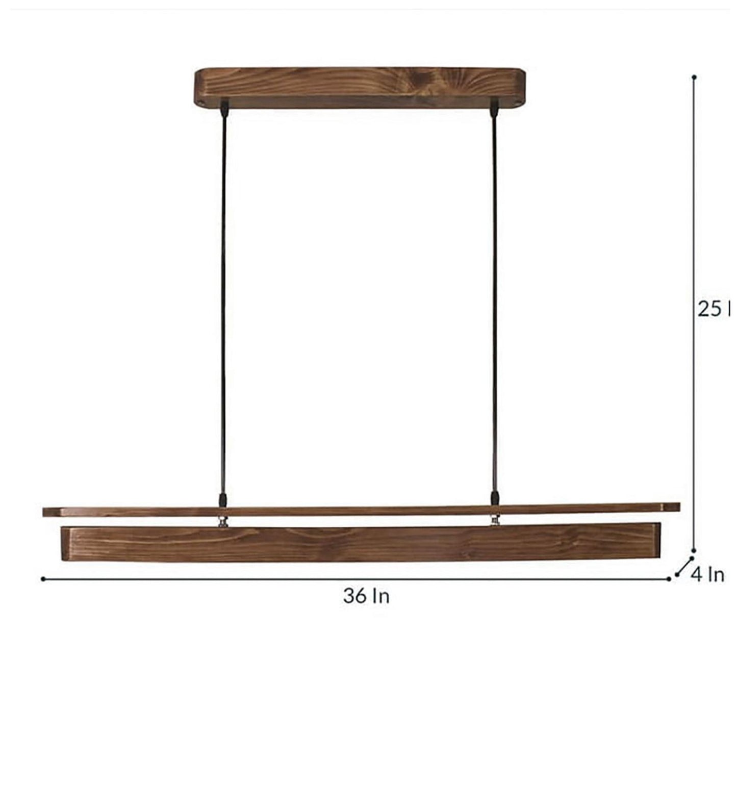 Smoke Deco 36 Brown Wooden LED Hanging Lamp