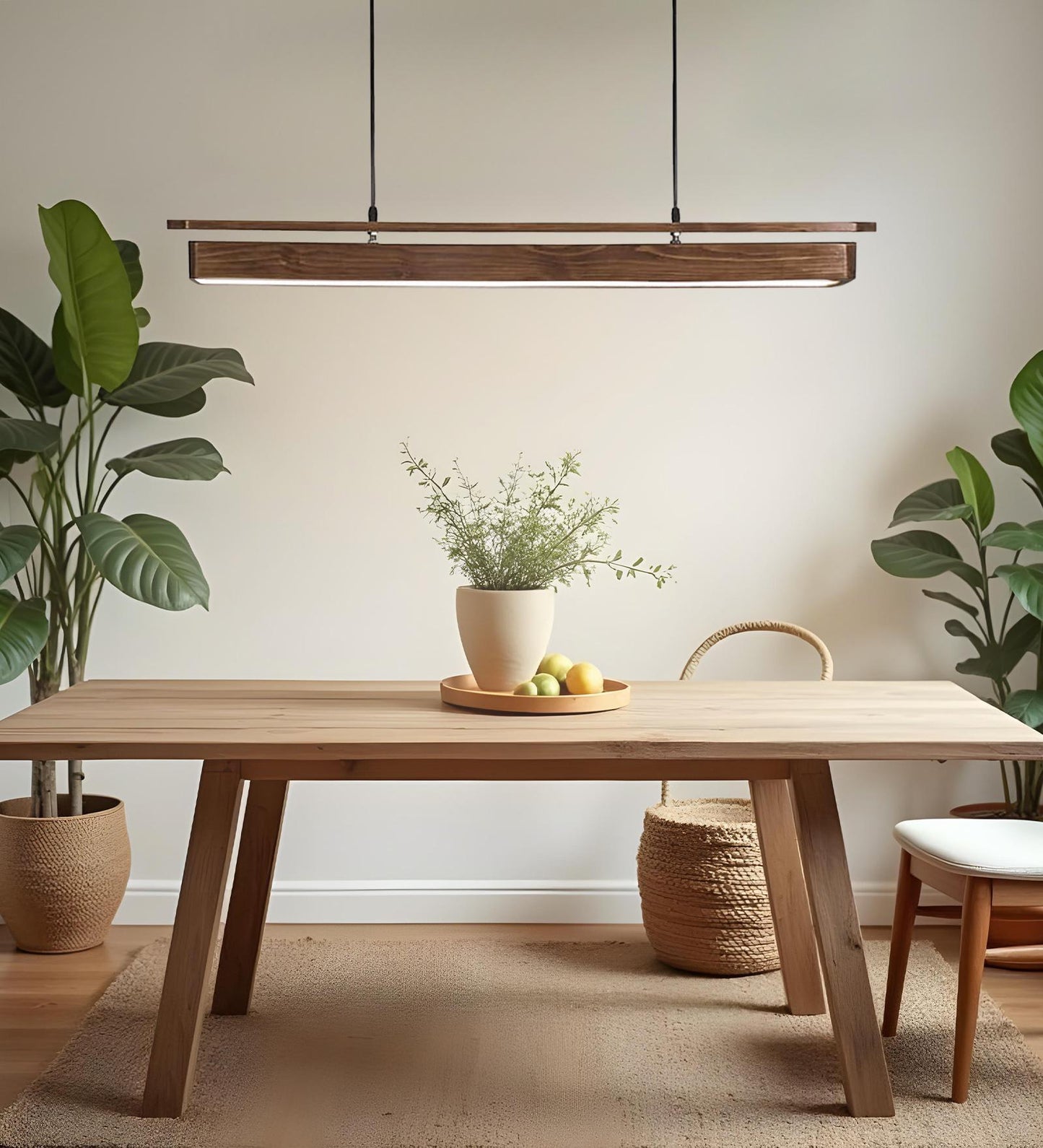 Smoke Deco 48 Brown Wooden LED Hanging Lamp