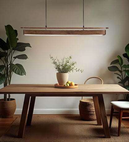 Smoke Deco 48 Brown Wooden LED Hanging Lamp