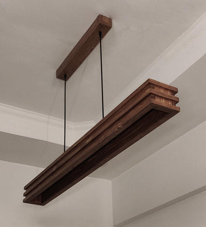 New 36 Brown Wooden LED Single Hanging Lamp
