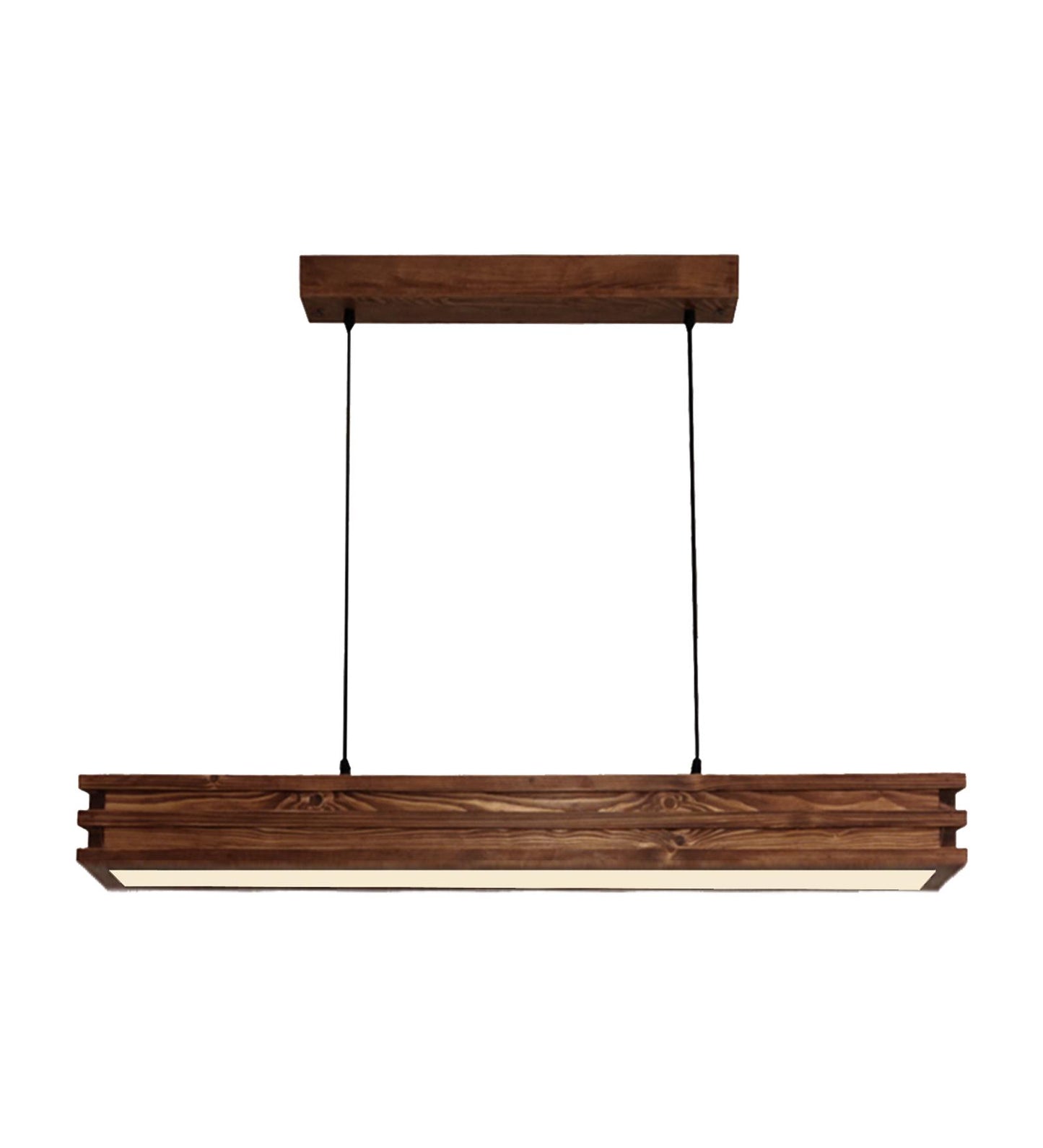 New 36 Brown Wooden LED Single Hanging Lamp