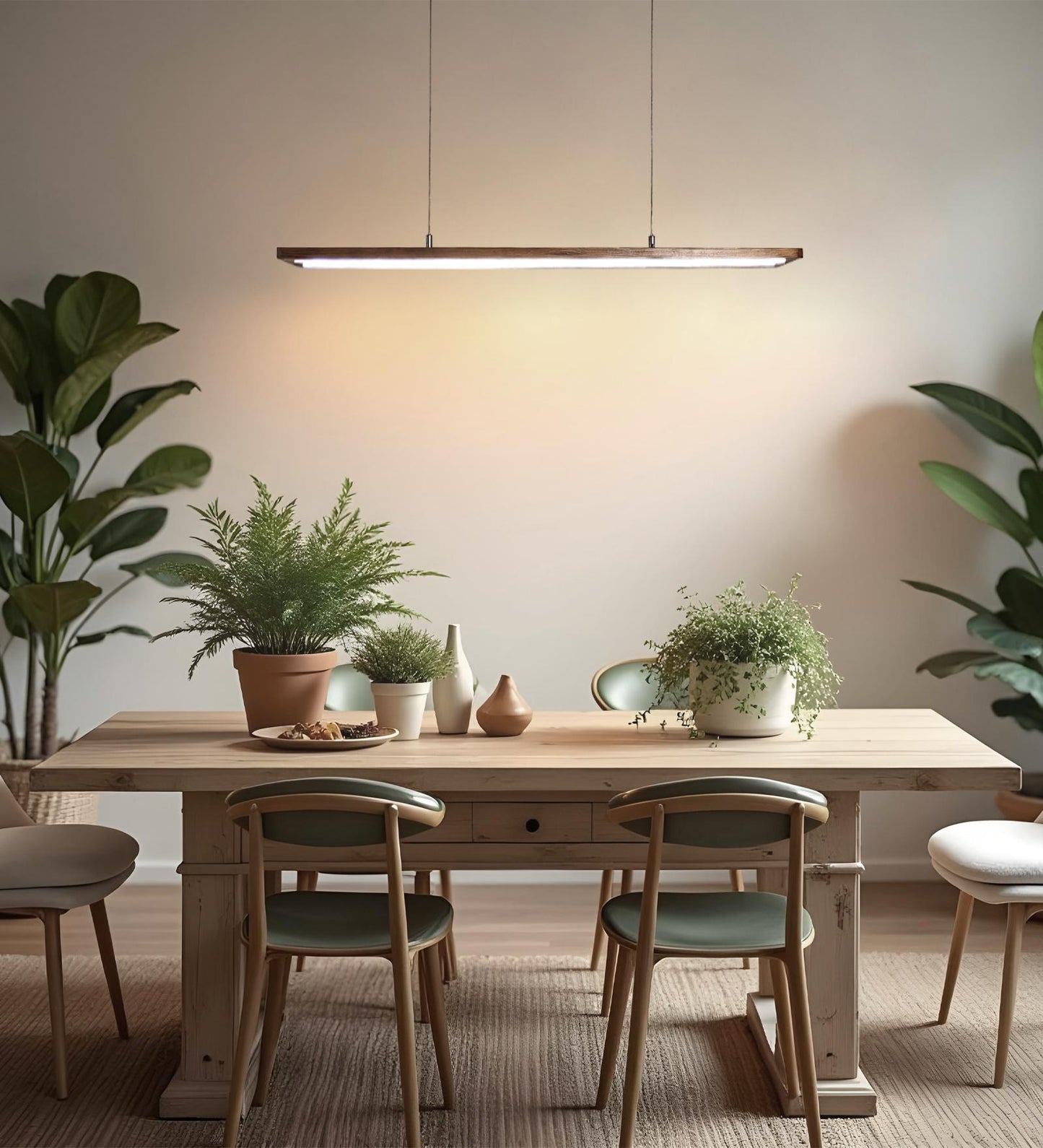 Rise 36 Triangular Brown LED Hanging Lamp