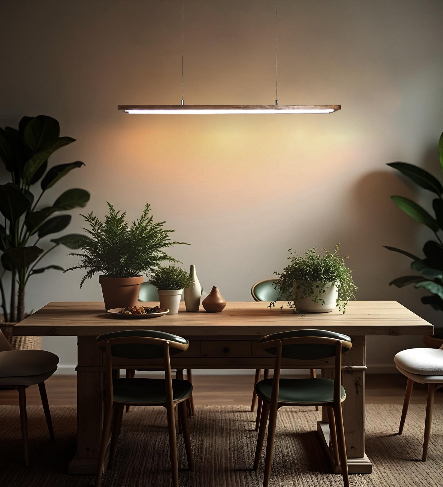 Rise 36 Triangular Brown LED Hanging Lamp