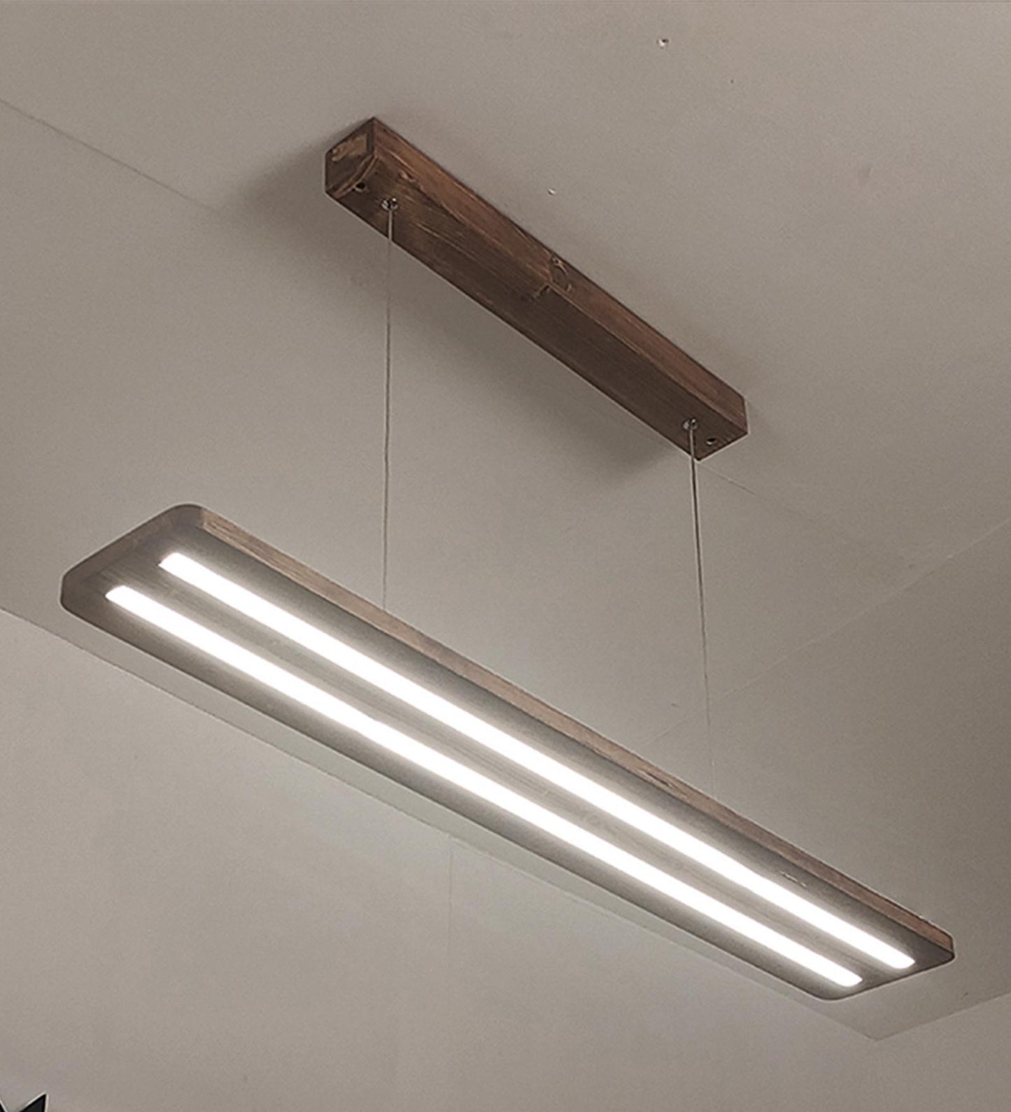 Rise 36 Triangular Brown LED Hanging Lamp