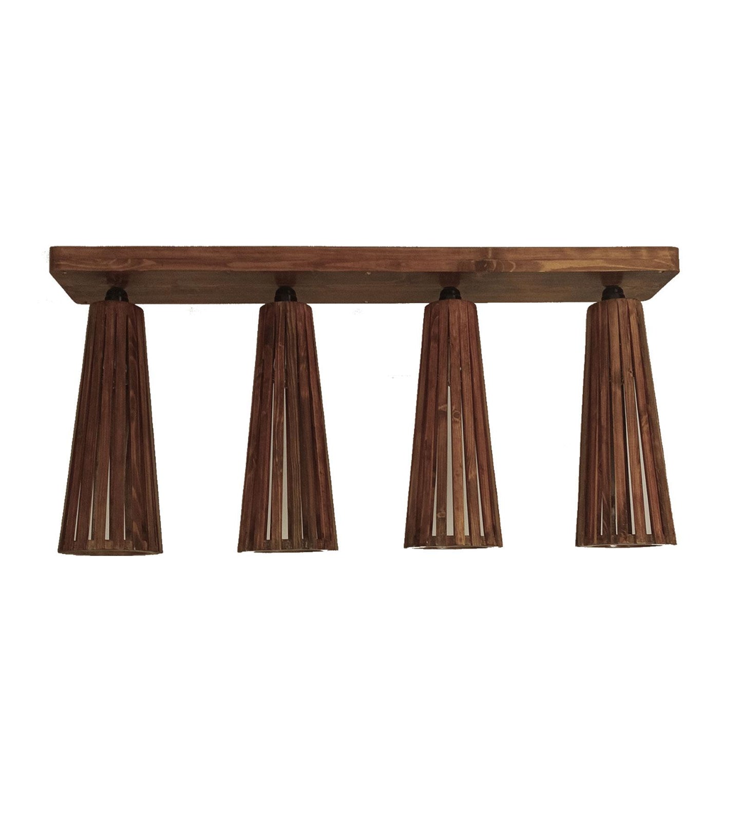 Aura Brown Wooden 4 Series Ceiling Lamp
