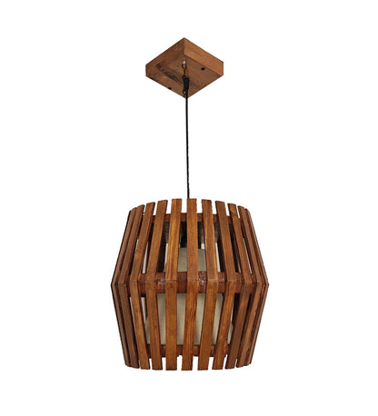 Celestial Brown Wooden Single Hanging Lamp