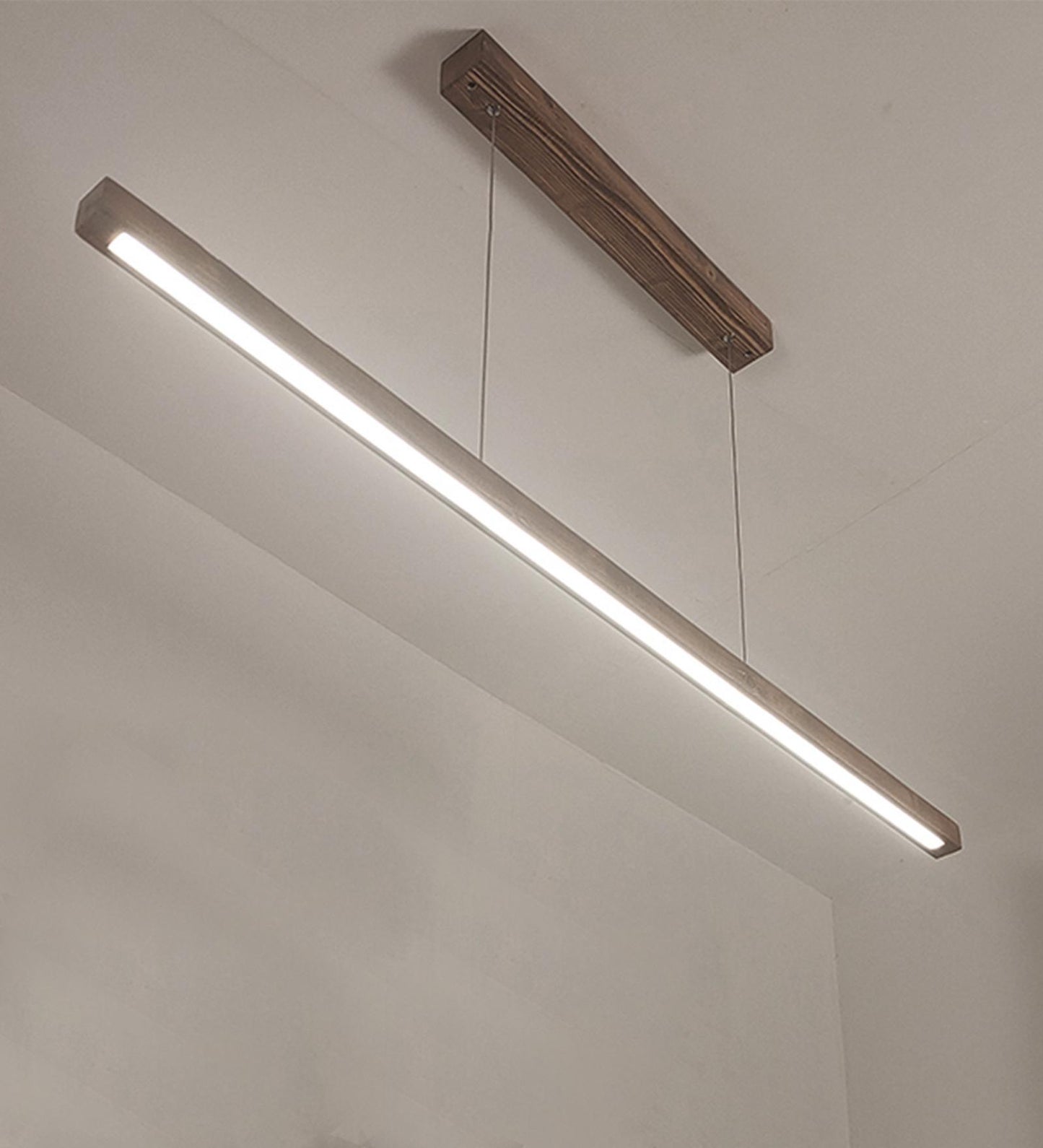 Stream 48 Brown Wooden LED Hanging Lamp