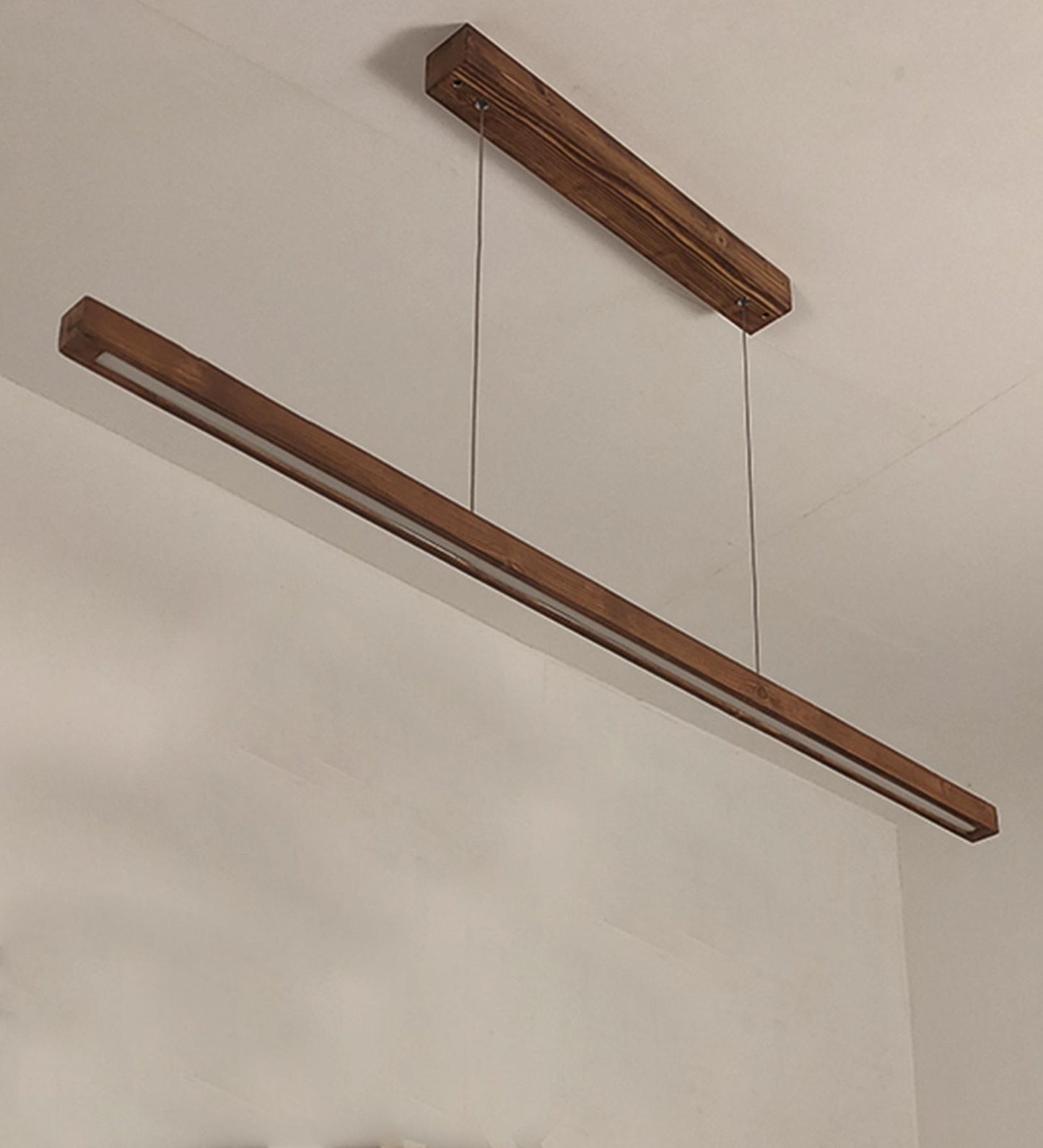 Stream 48 Brown Wooden LED Hanging Lamp