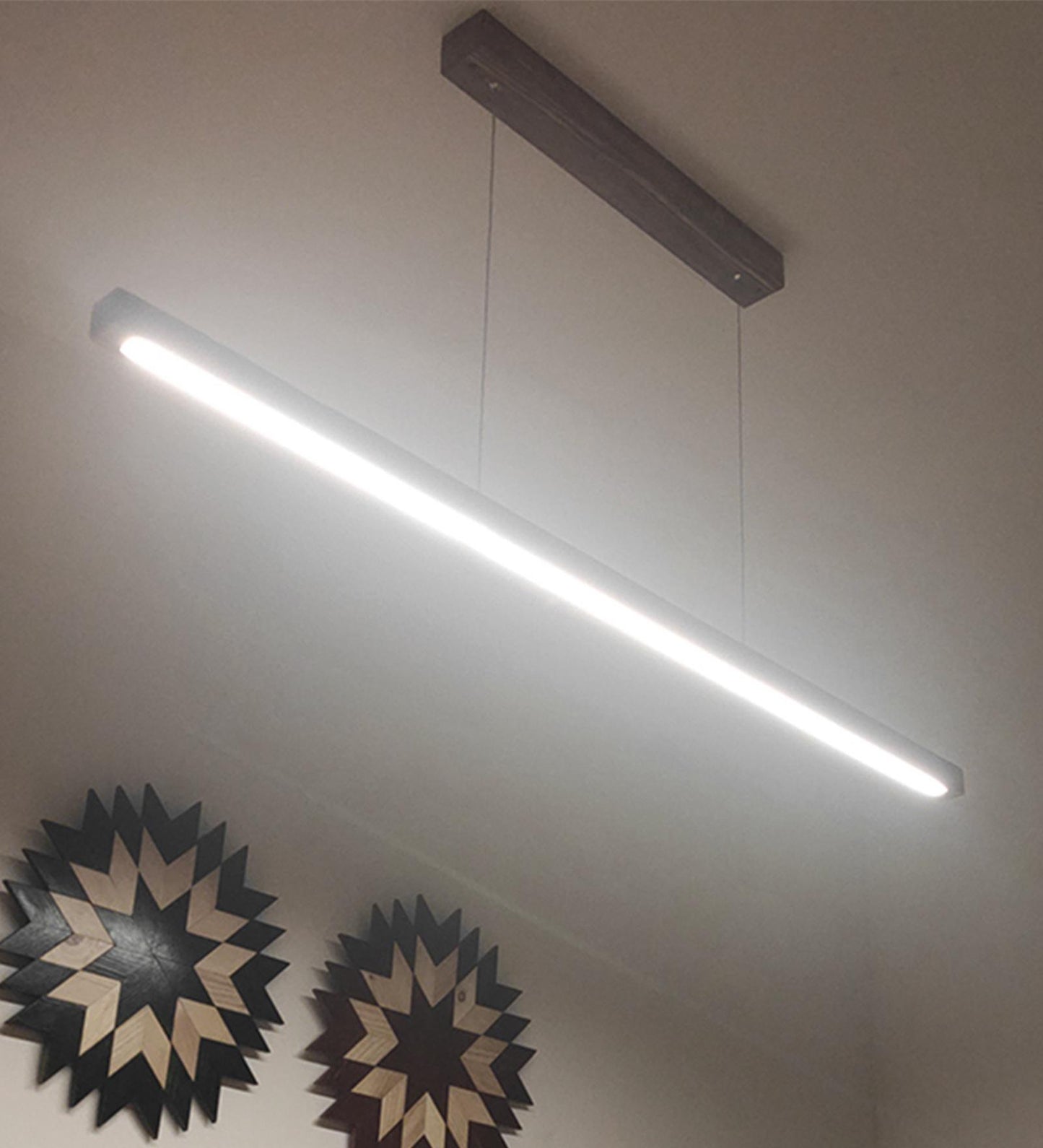 Stream 48 Brown Wooden LED Hanging Lamp