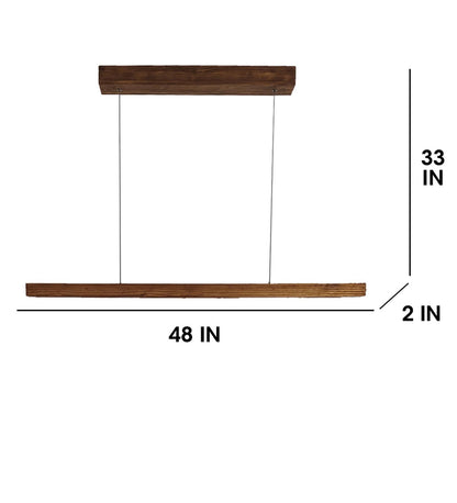Stream 48 Brown Wooden LED Hanging Lamp