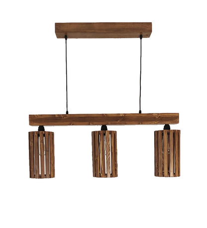 Poppy Brown Wooden 3 Series Hanging Lamp