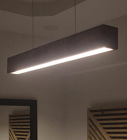 Fir 36 Brown Wooden LED Hanging Lamp