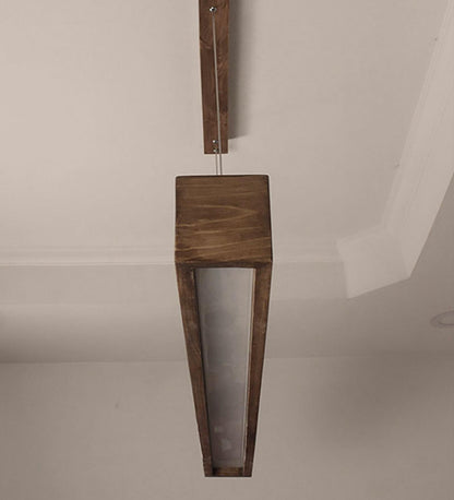 Fir 36 Brown Wooden LED Hanging Lamp