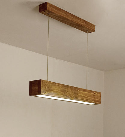 Fir 24 Brown Wooden LED Hanging Lamp