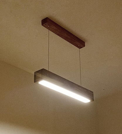 Fir 24 Brown Wooden LED Hanging Lamp