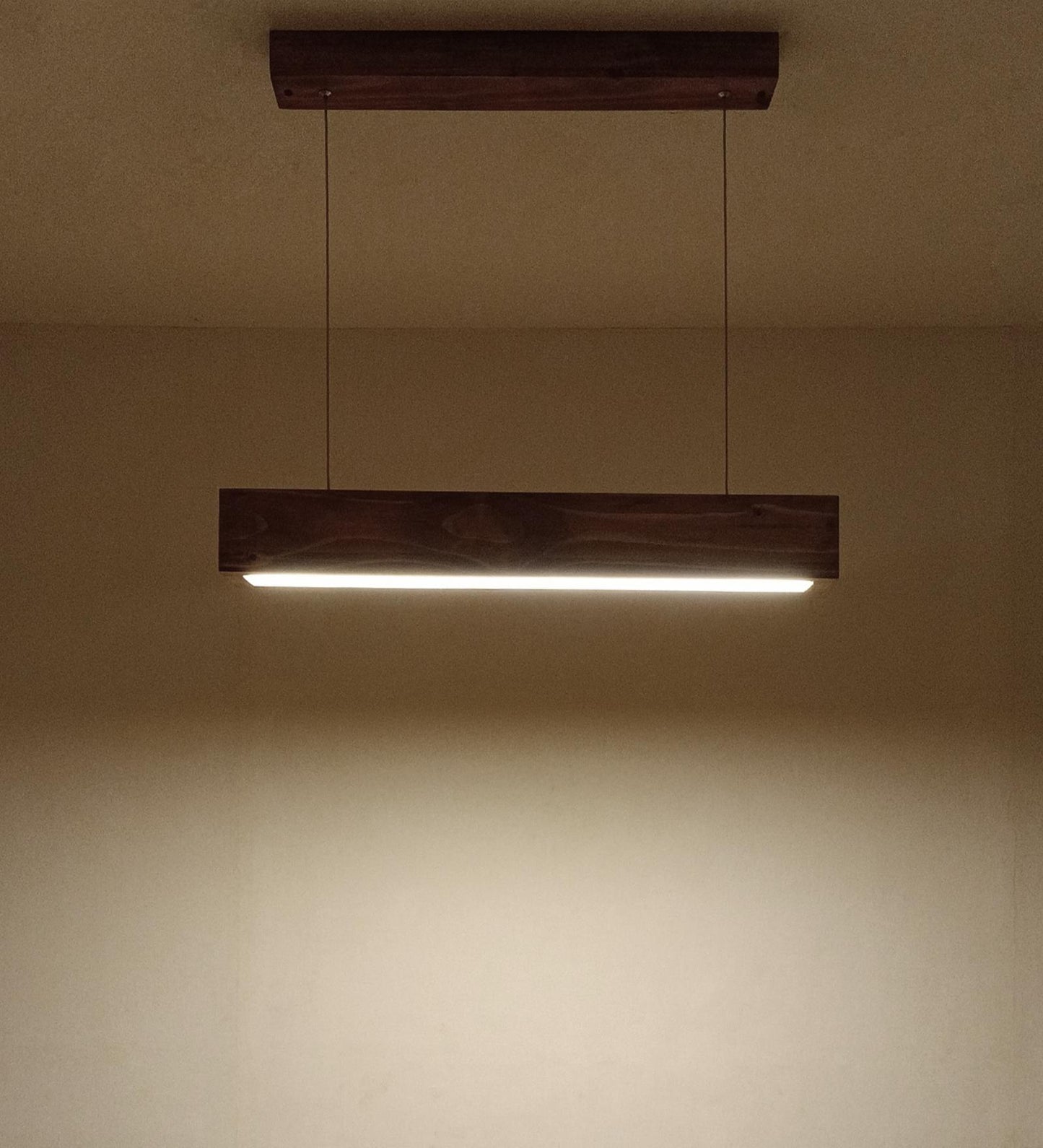 Fir 24 Brown Wooden LED Hanging Lamp