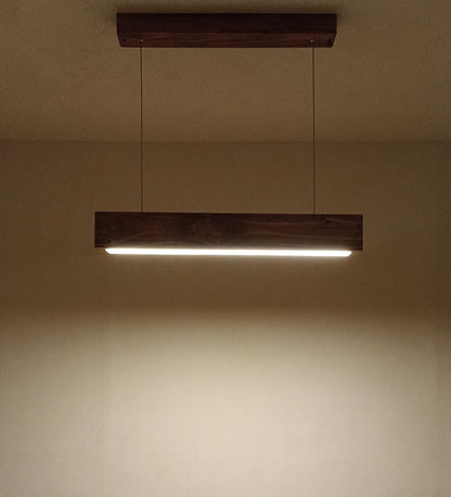 Fir 24 Brown Wooden LED Hanging Lamp
