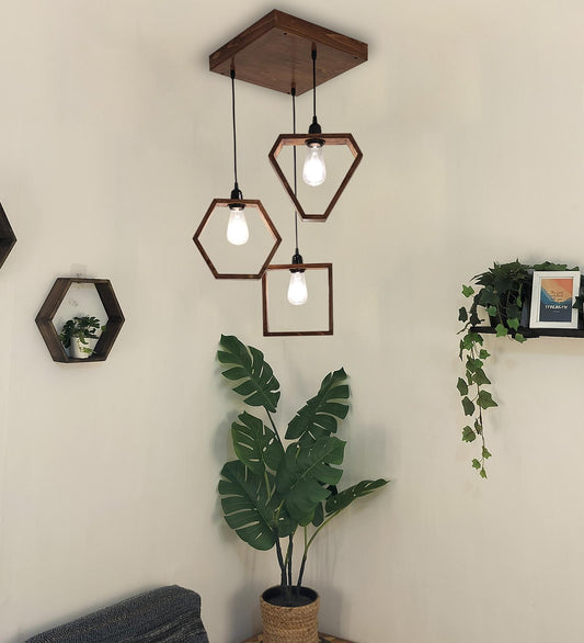 Make Brown Cluster Hanging Lamp