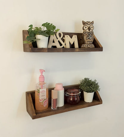 Ease set of 2 Wooden Wall Shelf Organiser
