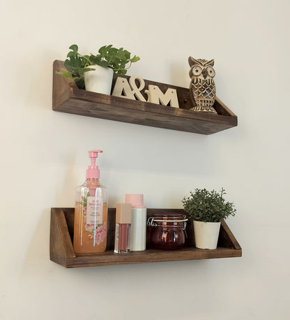 Ease set of 2 Wooden Wall Shelf Organiser