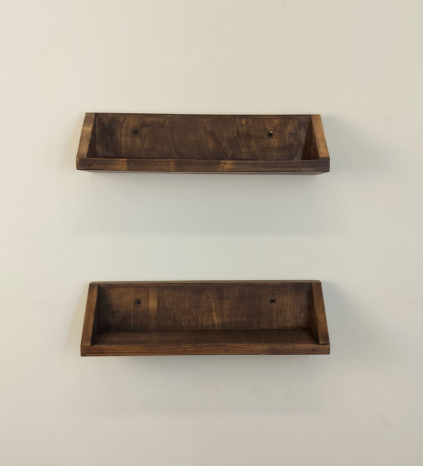 Ease set of 2 Wooden Wall Shelf Organiser