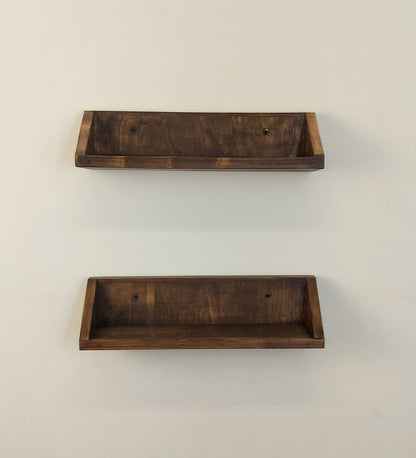 Ease set of 2 Wooden Wall Shelf Organiser