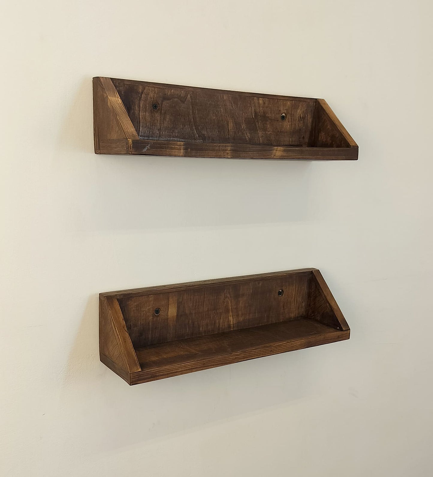Ease set of 2 Wooden Wall Shelf Organiser