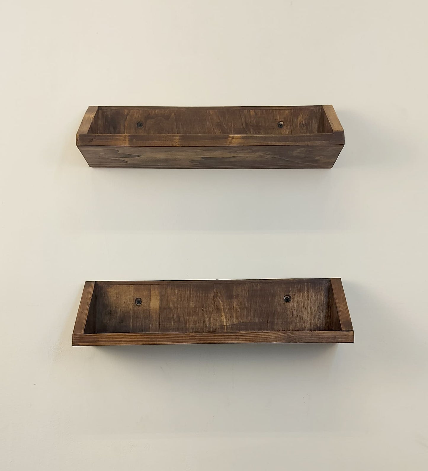 Ease set of 2 Wooden Wall Shelf Organiser
