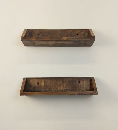 Ease set of 2 Wooden Wall Shelf Organiser