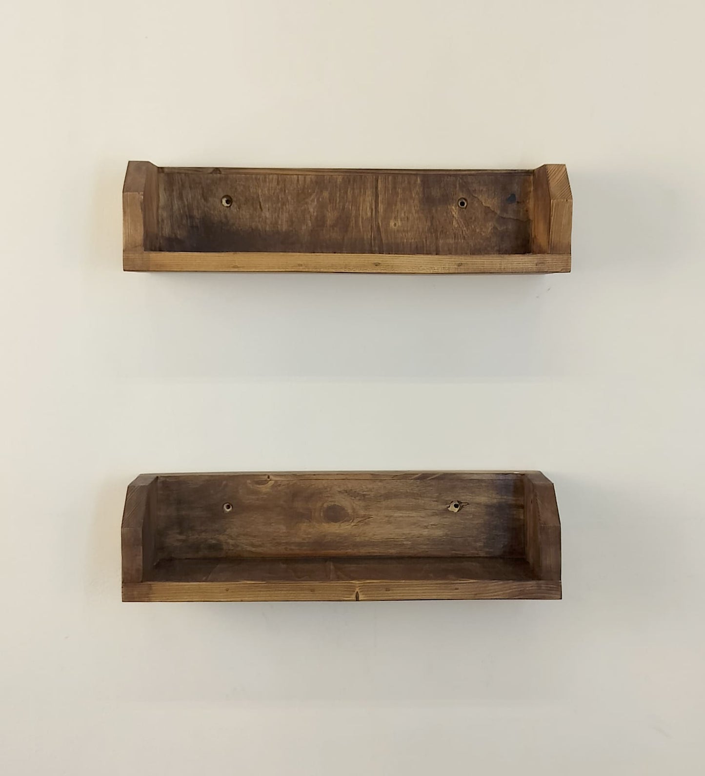 Ask set of 2 Wooden Wall Shelf Organiser
