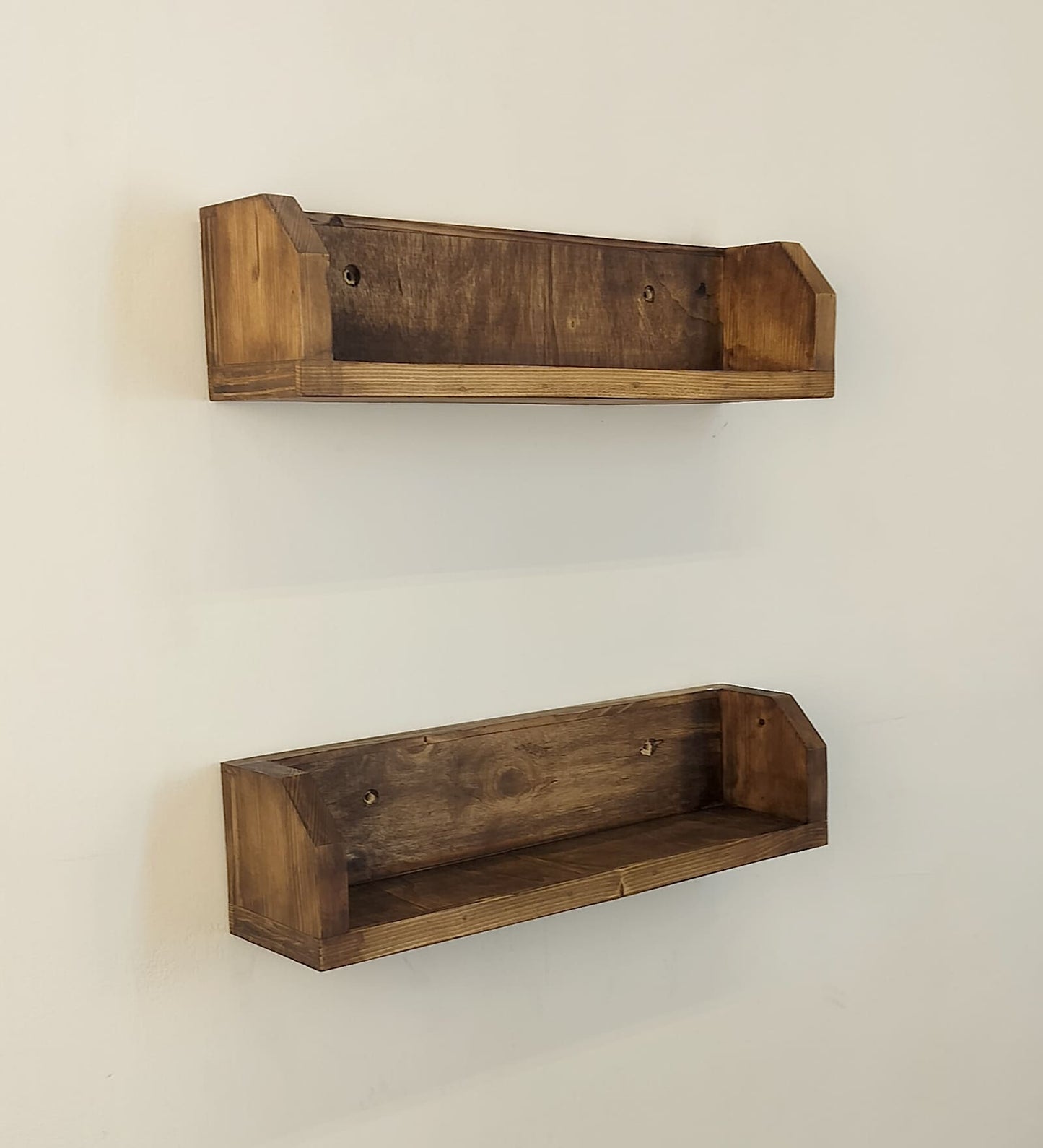 Ask set of 2 Wooden Wall Shelf Organiser