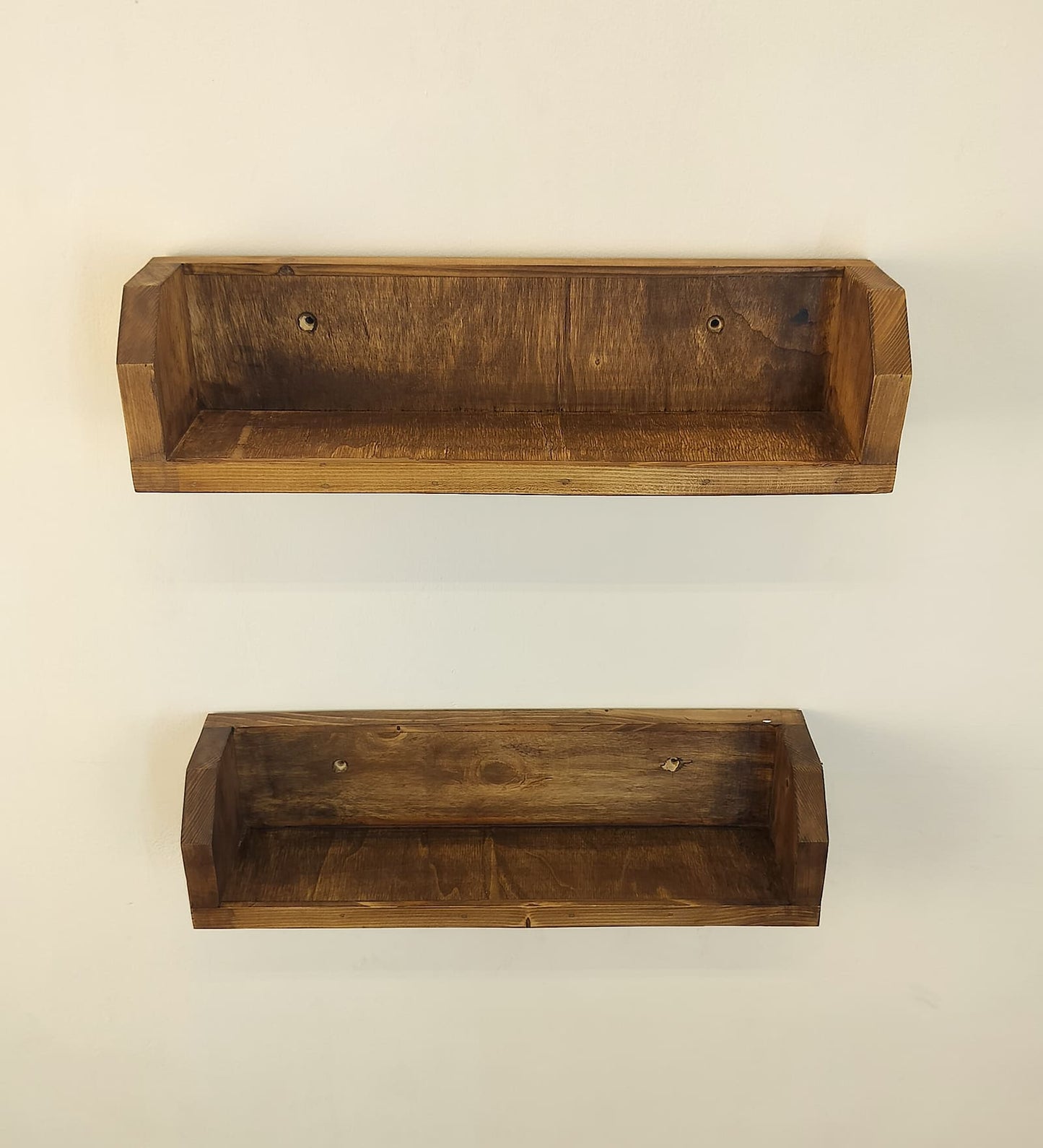 Ask set of 2 Wooden Wall Shelf Organiser