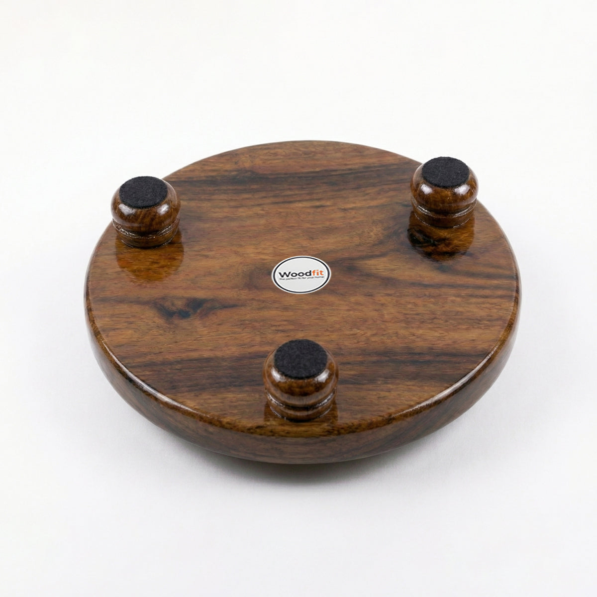Woodfit Premium Handcrafted Solid Sheesham Wood Chakla Belan Set (9-inch Diameter)