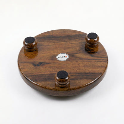 Woodfit Premium Handcrafted Solid Sheesham Wood Chakla Belan Set (9-inch Diameter)