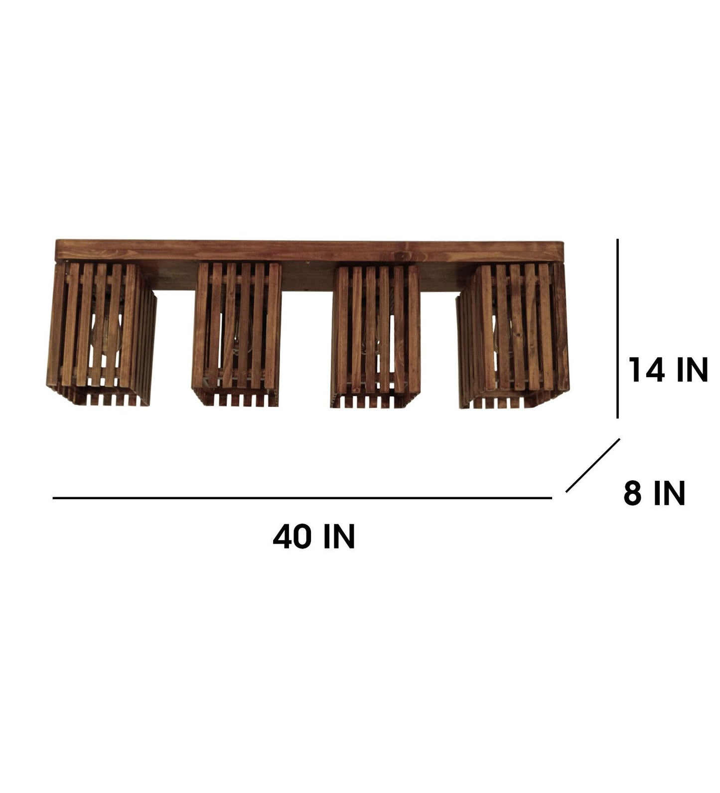 Violet Brown Wooden 4 Series Ceiling Lamp
