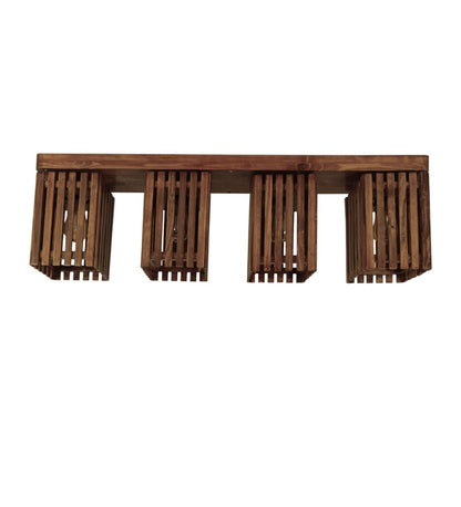 Violet Brown Wooden 4 Series Ceiling Lamp