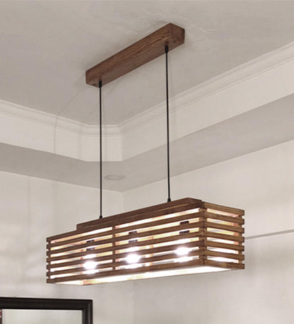 Violet Centrum Brown Wooden 3 Series Hanging Lamp