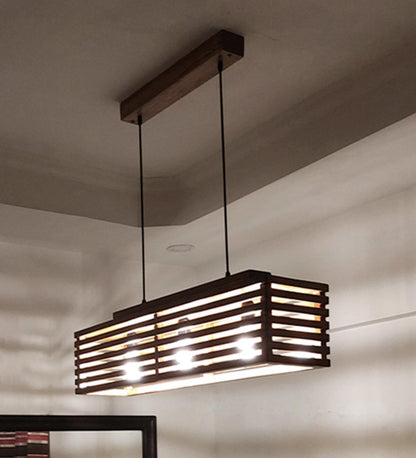 Violet Centrum Brown Wooden 3 Series Hanging Lamp