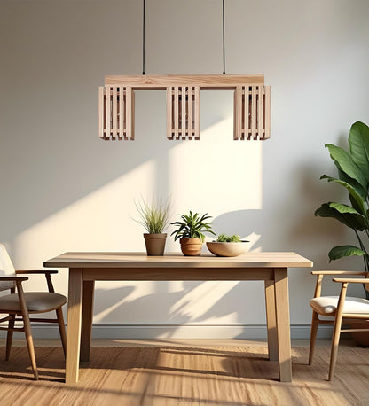 Violet Beige Wooden 3 Series Hanging Lamp