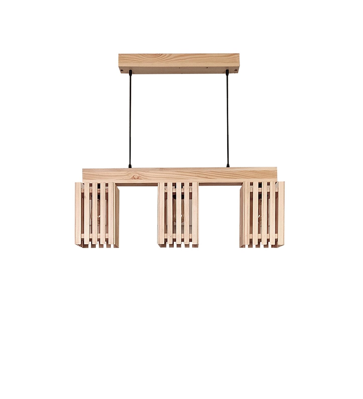 Violet Beige Wooden 3 Series Hanging Lamp