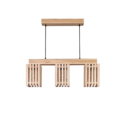 Violet Beige Wooden 3 Series Hanging Lamp