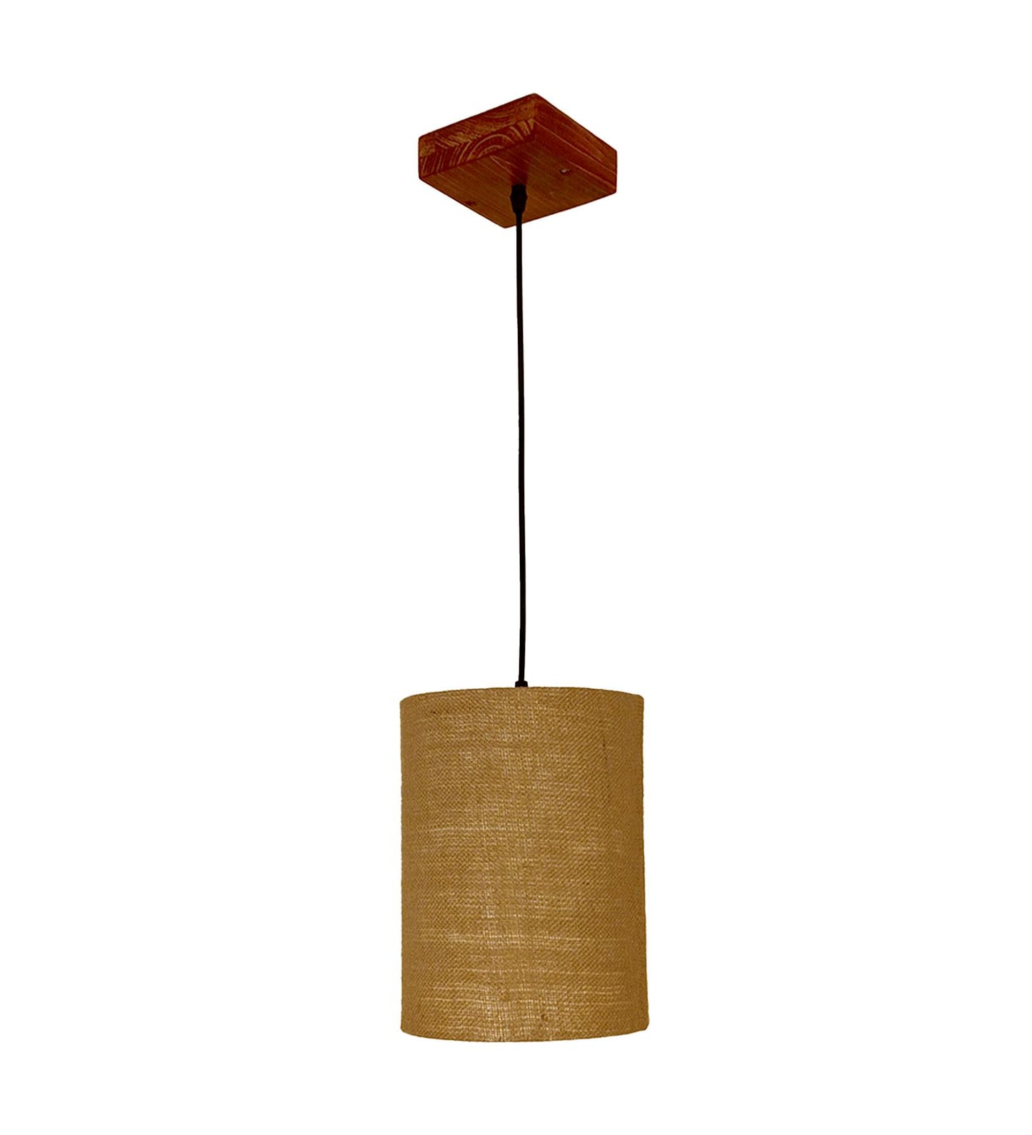 Fire Brown Wooden Single Hanging Lamp