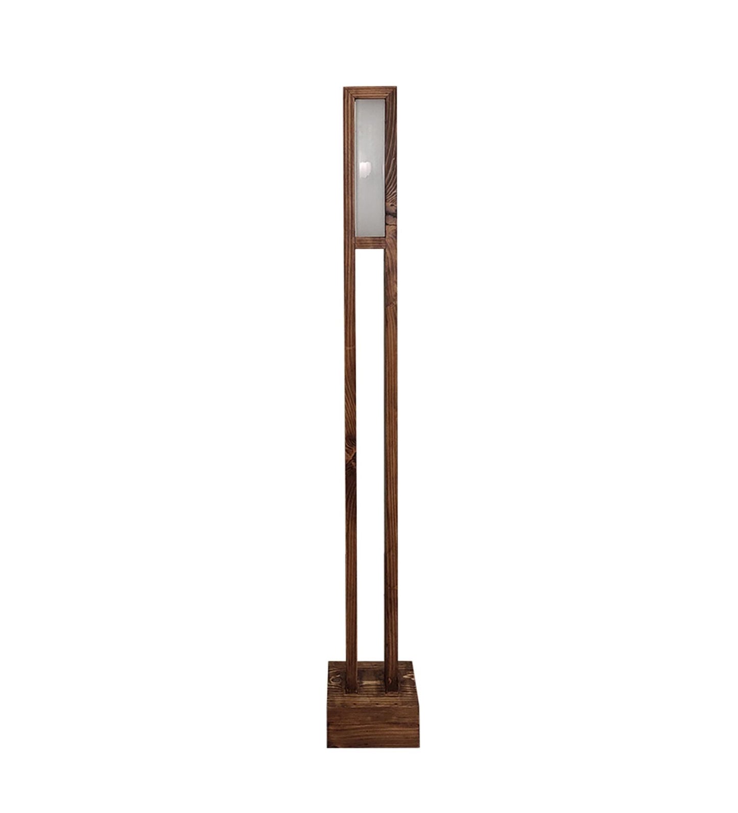 Say Wooden LED Floor Lamp with Brown Base