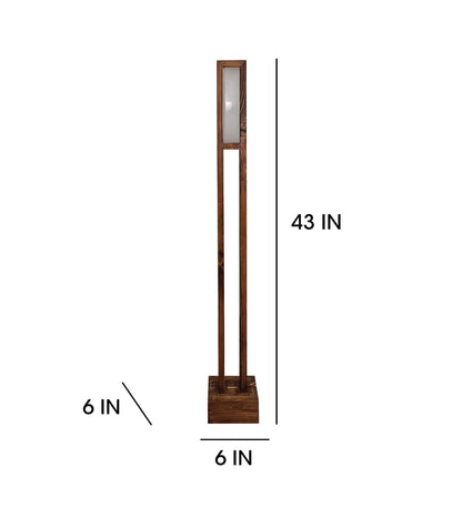 Say Wooden LED Floor Lamp with Brown Base