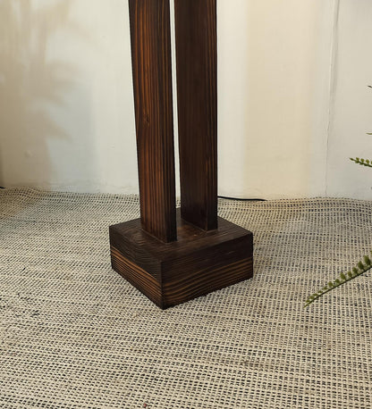 Say Wooden LED Floor Lamp with Brown Base