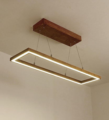 Envy 36 Brown Wooden LED Hanging Lamp